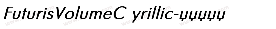FuturisVolumeC yrillic字体转换
